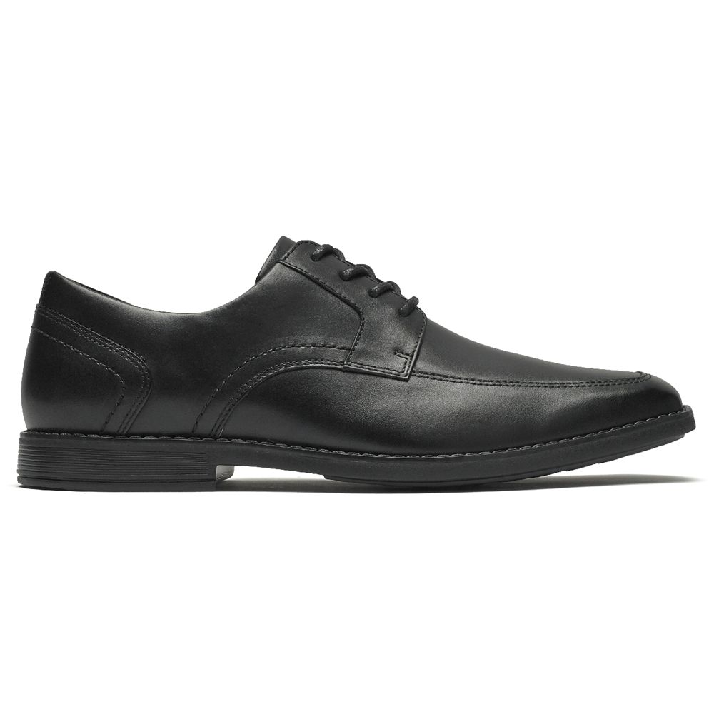 Rockport Men's Slayter Apron Toe Oxfords - Black - USA (3510ZCPNR)